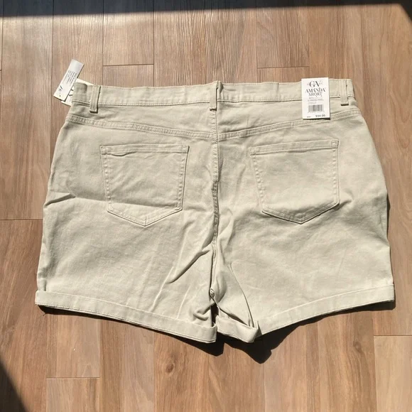 Gloria Vanderbilt Amanda shorts w slimming panel flex denim short 20W - Picture 6 of 17